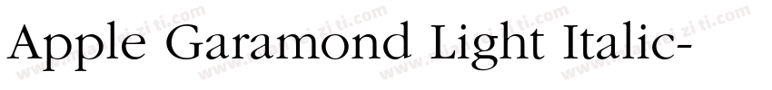 Apple Garamond Light Italic字体转换